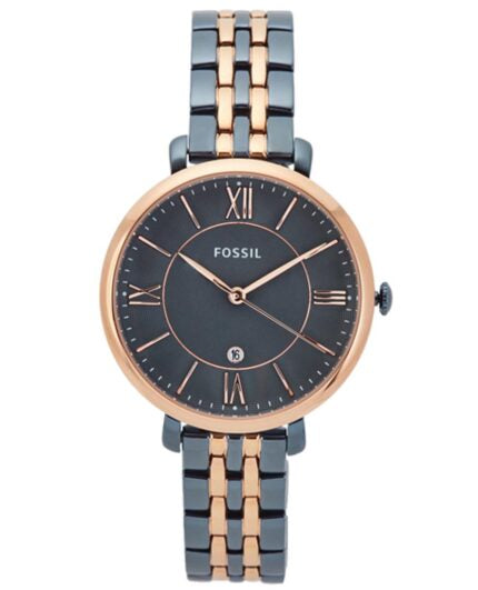 Fossil Jaqueline Grey Dial Two Tone Steel Strap Watch for Women - ES4321 Buy Now By Fossil