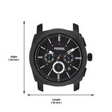 Fossil Machine Chronograph Black Dial Black Silicone Strap Watch for Men - FS4487 Buy Now By Fossil