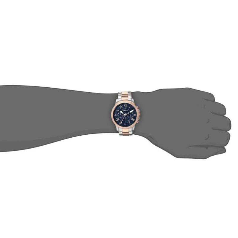 Fossil Grant Chronograph Blue Dial Two Tone Steel Strap Watch for Men - FS5024 Buy Now By Fossil