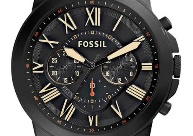 Fossil Grant Chronograph Black Dial Brown Leather Strap Watch for Men - FS5241 Buy Now By Fossil
