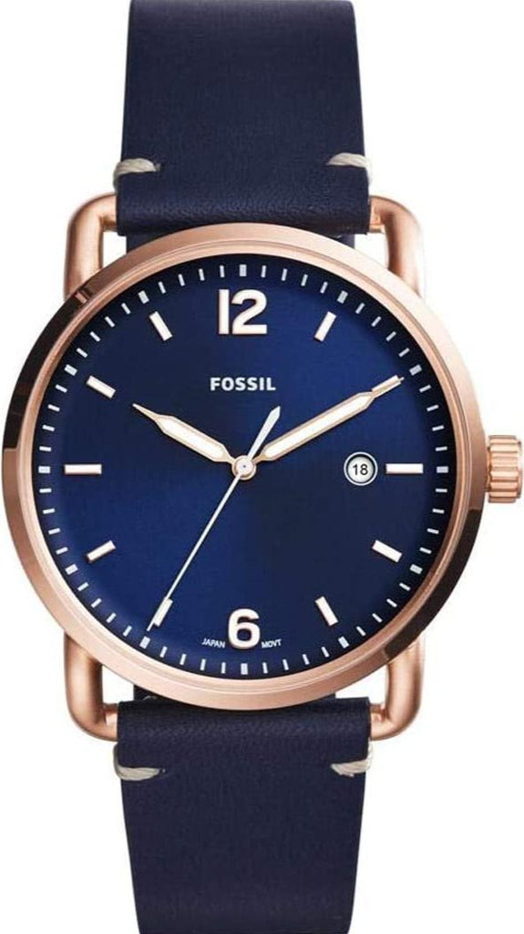 Fossil The Commuter Blue Dial Blue Leather Strap Watch for Men - FS5274 Buy Now By Fossil