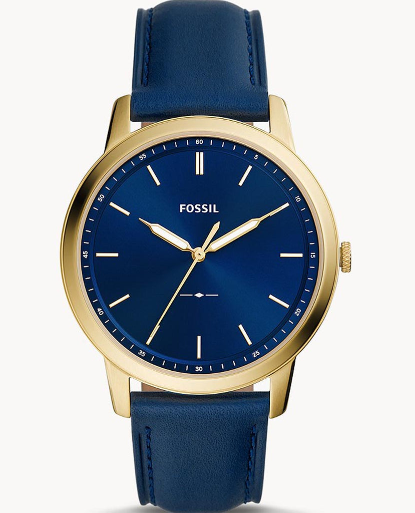 Fossil The Minimalist 3H Analog Blue Dial Blue Leather Strap Watch for Men - FS5789 Buy Now By Fossil