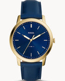 Fossil The Minimalist 3H Analog Blue Dial Blue Leather Strap Watch for Men - FS5789 Buy Now By Fossil