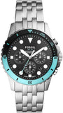 Fossil FB-01 Chronograph Black Dial Silver Steel Strap Watch for Men - FS5827 Buy Now By Fossil