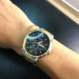 Fossil Neutra Moonphase Multifunction Black Dial Two Tone Steel Strap Watch for Men - FS5906 Buy Now By Fossil