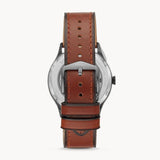 Fossil Forrester Automatic Skeleton Grey Dial Brown Leather Strap Watch for Men - ME3178 Buy Now By Fossil