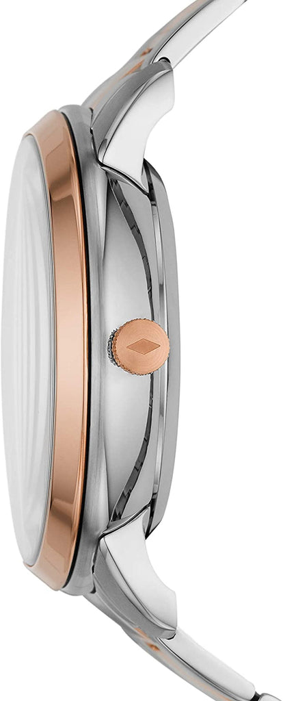 Fossil Neutra Automatic Skeleton White Dial Two Tone Steel Strap Watch for Men - ME3196 Buy Now By Fossil