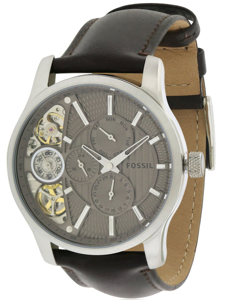 Fossil Twist Chronograph Multifunction Taupe Dial Brown Leather Strap Watch for Men - ME1098 Buy Now By Fossil