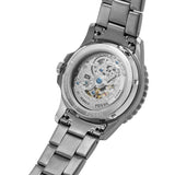 Fossil FB-01 Automatic Skeleton Black Dial Grey Steel Strap Watch for Men - ME3201 Buy Now By Fossil