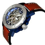 Fossil Modern Machine Automatic Skeleton Silver Dial Brown Leather Strap Watch for Men - ME3135 Buy Now By Fossil