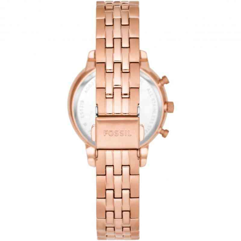Fossil Neutra Chronograph Mother of Pearl Brown Dial Rose Gold Steel Strap Watch for Women - ES5218 Buy Now By Fossil