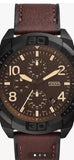 Fossil Bronson Chronograph Brown Dial Brown Leather Strap Watch for Men - FS5875 Buy Now By Fossil