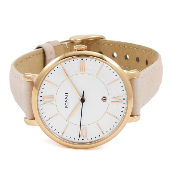 Fossil Jacqueline White Dial Pink Leather Strap Watch for Women - ES3988 Buy Now By Fossil