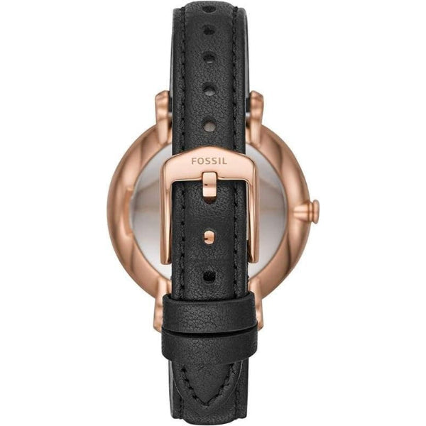 Fossil Jacqueline Mother of Pearl Dial Black Leather Strap Watch for Women - ES4535 Buy Now By Fossil