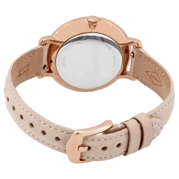 Fossil Jacqueline Three Hand Mother of Pearl Dial Pink Leather Strap Watch for Women - ES4671 Buy Now By Fossil