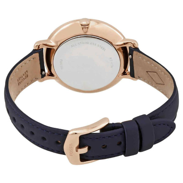 Fossil Jacqueline Blue Dial Blue Leather Strap Watch for Women - ES4673 Buy Now By Fossil