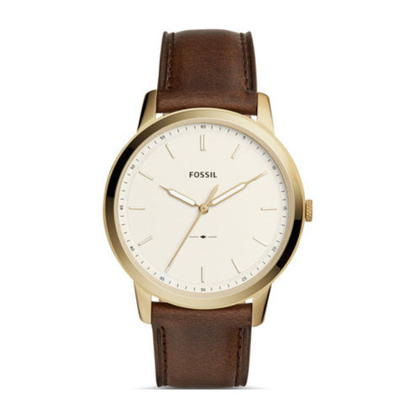 Fossil The Minimalist White Dial Brown Leather Strap Watch for Men - FS5397 Buy Now By Fossil