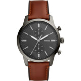 Fossil Townsman Chronograph Gray Dial Brown Leather Strap Watch for Men - FS5522 Buy Now By Fossil