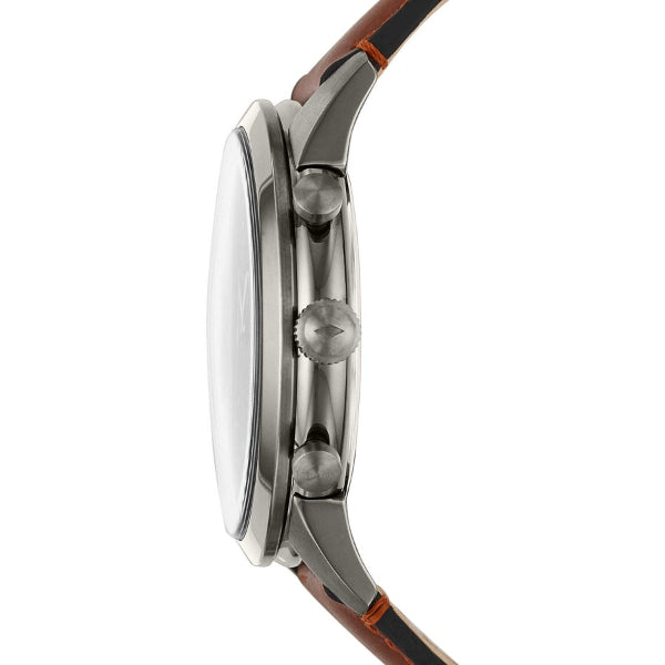 Fossil Townsman Chronograph Gray Dial Brown Leather Strap Watch for Men - FS5522 Buy Now By Fossil
