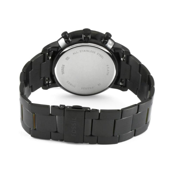 Fossil Neutra Chronograph Black Dial Black Steel Strap Watch for Men - FS5525 Buy Now By Fossil