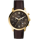 Fossil Neutra Chronograph Brown Dial Brown Leather Strap Watch for Men - FS5763 Buy Now By Fossil