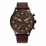 Fossil Retro Pilot Chronograph Brown Dial Brown Leather Strap Watch for Men - FS5833 Buy Now By Fossil