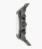 Fossil Bronson Chronograph Black Dial Grey Steel Strap Watch for Men - FS5852 Buy Now By Fossil