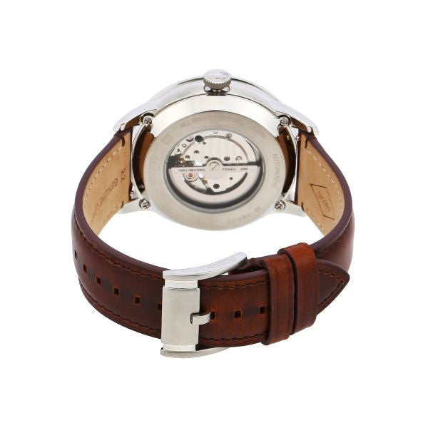 Fossil Townsman Automatic Blue Dial Brown Leather Strap Watch for Men - ME3110 Buy Now By Fossil