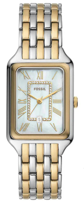 Fossil Raquel Three Hand Mother of Pearl Dial Two Tone Steel Strap Watch For Women - ES5305 Buy Now By Fossil