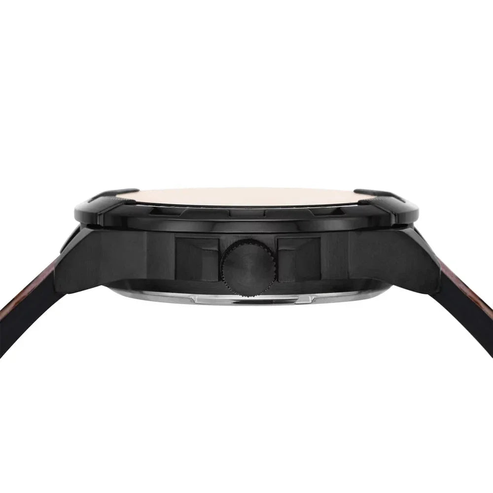 Fossil Bronson Automatic Skeleton Black Dial Brown Leather Strap Watch for Men - ME3219 Buy Now By Fossil