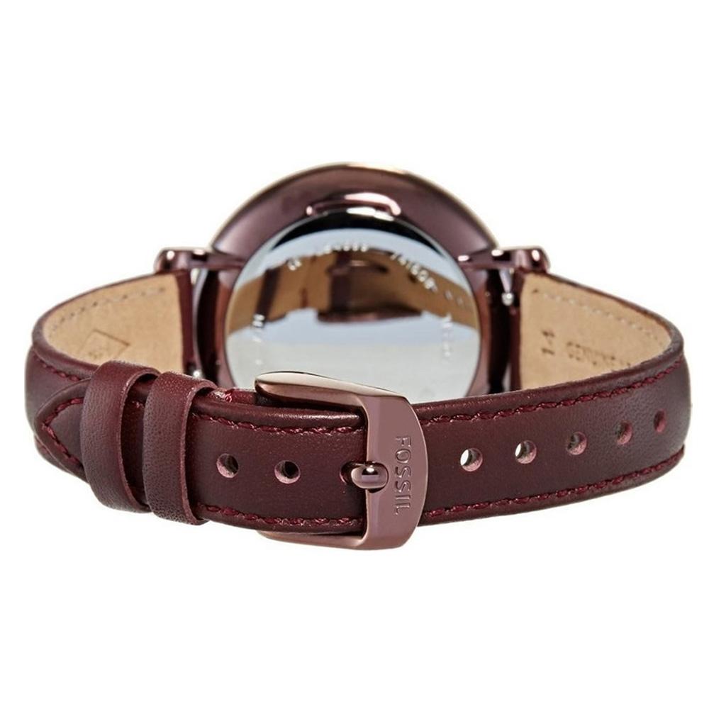 Fossil Jacqueline Burgundy Dial Burgundy Leather Strap Watch for Women - ES4099 Buy Now By Fossil