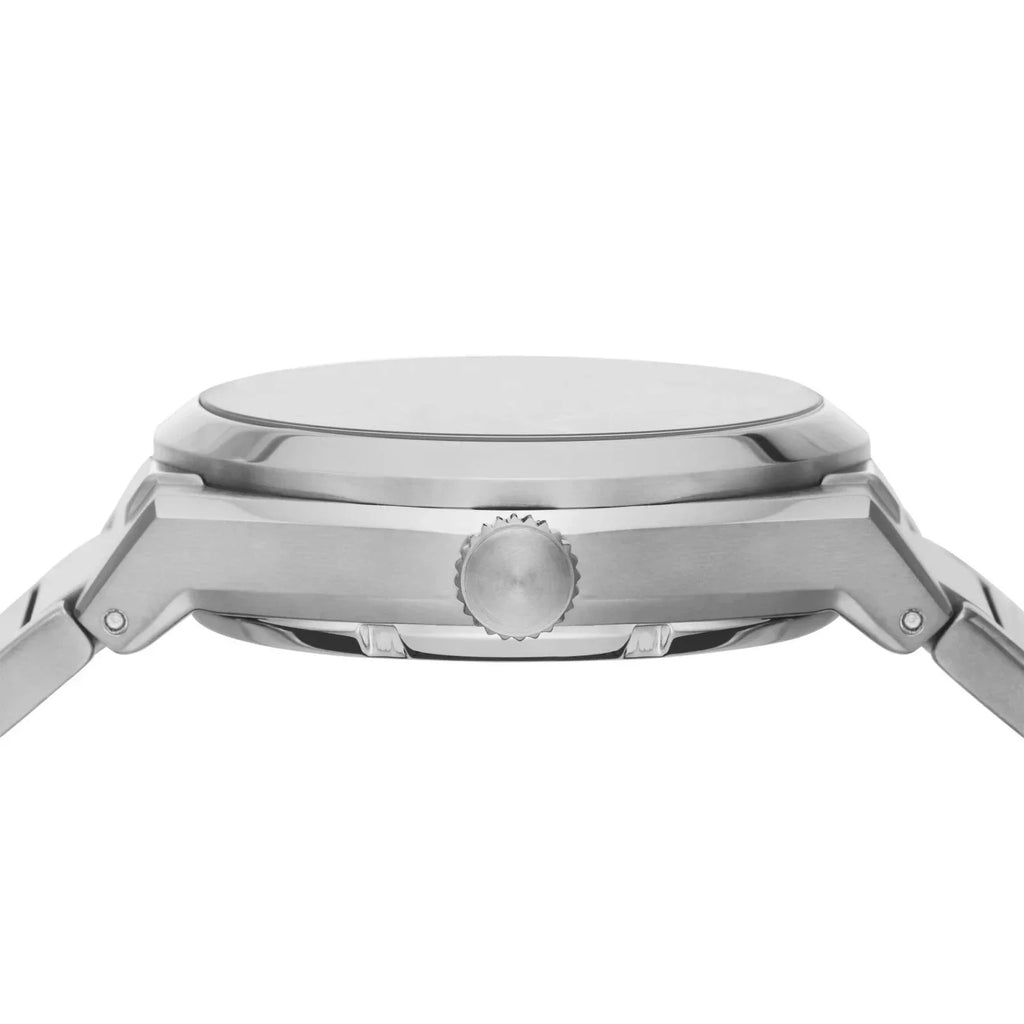 Fossil Everett Automatic Skeleton Blue Dial Silver Steel Strap Watch for Men - ME3220 Buy Now By Fossil