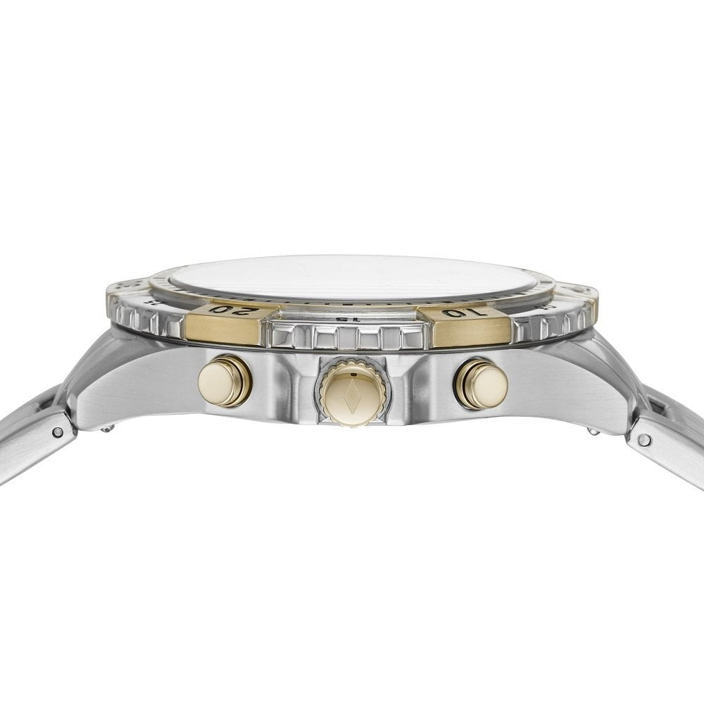 Fossil Garrett Chronograph Green Dial Two Tone Steel Strap Watch for Men - FS5622 Buy Now By Fossil