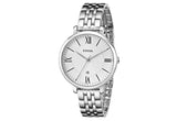 Fossil Jacqueline White Dial Silver Steel Strap Watch for Women - ES3698 Buy Now By Fossil