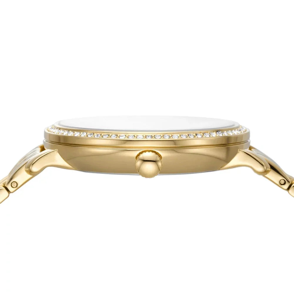 Fossil Jacqueline Moonphase Mother of Pearl Dial Gold Steel Strap Watch for Women - ES5167 Buy Now By Fossil