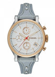 Fossil Original Boyfriend White Dial Light Blue Leather Strap Watch for Women - ES4045 Buy Now By Fossil