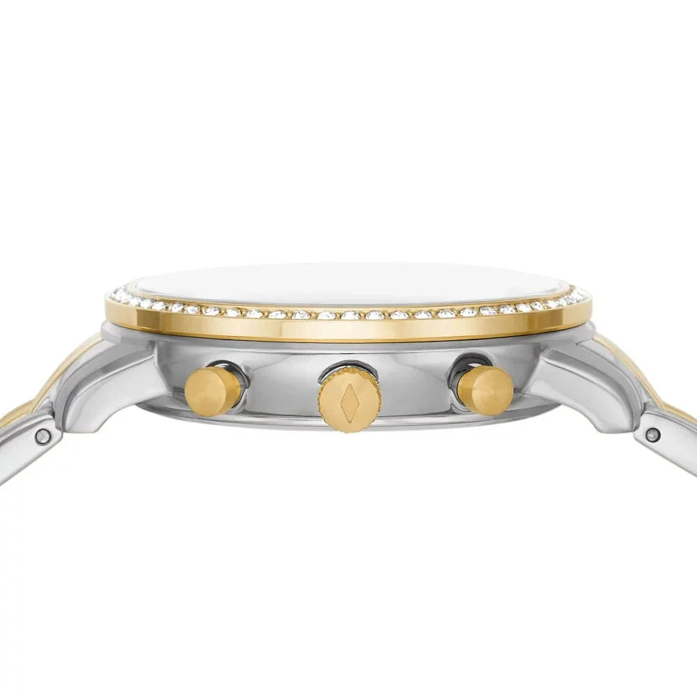 Fossil Neutra Chronograph Mother of Pearl White Dial Two Tone Steel Strap Watch for Women - ES5216 Buy Now By Fossil