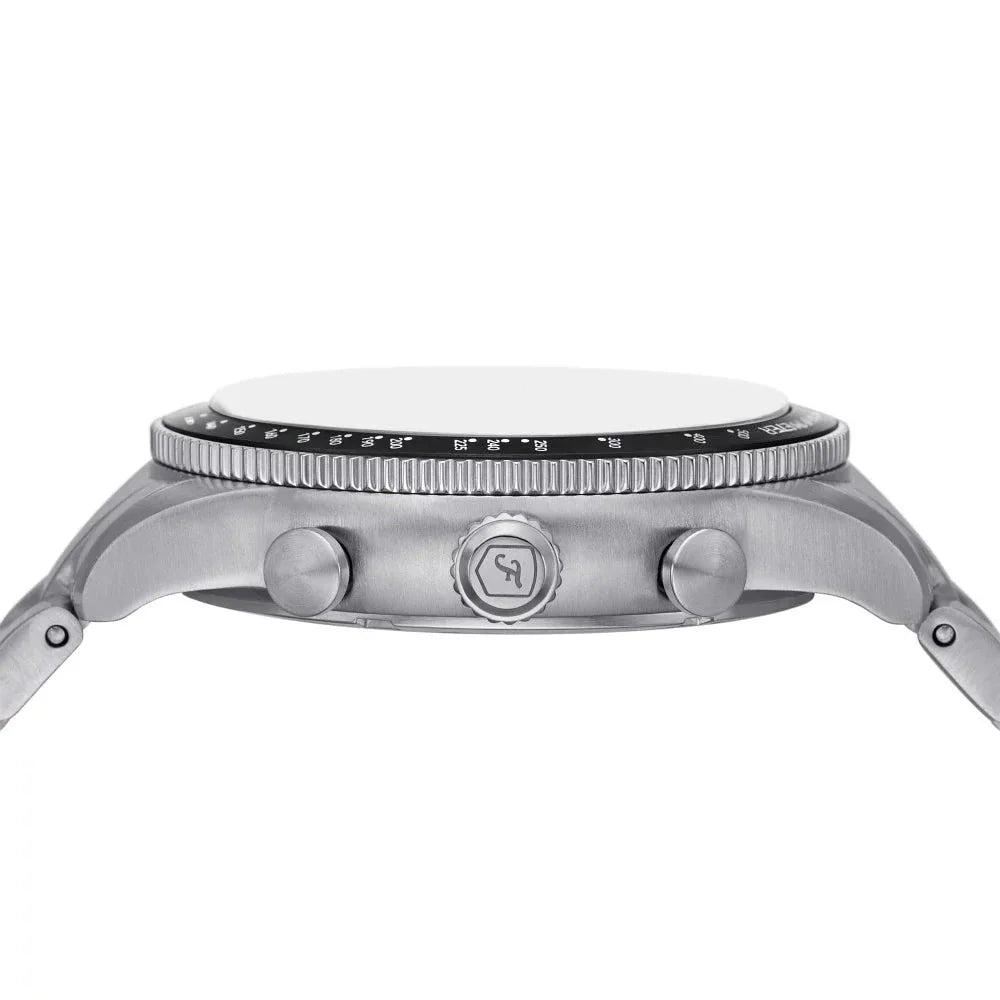 Fossil Sport Tourer Chronograph Black Dial Silver Steel Strap Watch for Men - FS6045 Buy Now By Fossil