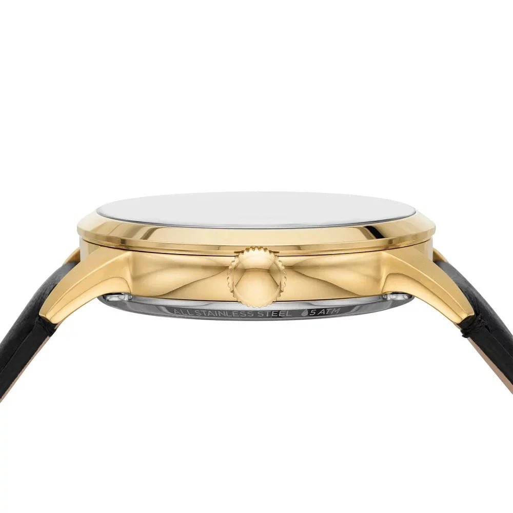 Fossil Townsman Automatic Skeleton Black Dial Black Leather Strap Watch for Men - ME3210 Buy Now By Fossil