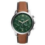 Fossil Neutra Chronograph Green Dial Brown Leather Strap Watch for Men - FS5735 Buy Now By Fossil