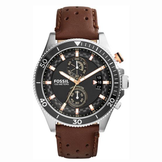 Fossil Wakefield Black Dial Brown Leather Strap Watch for Men - CH2944 Buy Now By Fossil