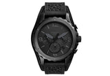 Fossil Nate Chronograph Black Dial Black Leather Strap Watch for Men - JR1510 Buy Now By Fossil