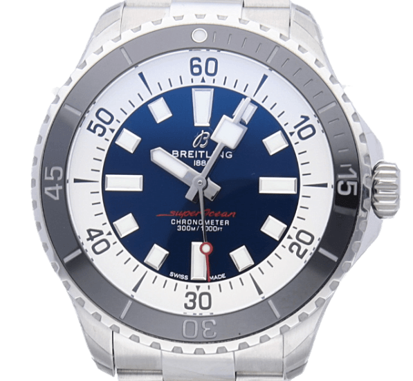 Breitling Superocean Automatic 44mm Blue Dial Silver Steel Strap Watch for Men - A17376211C1A1 Buy Now By Breitling