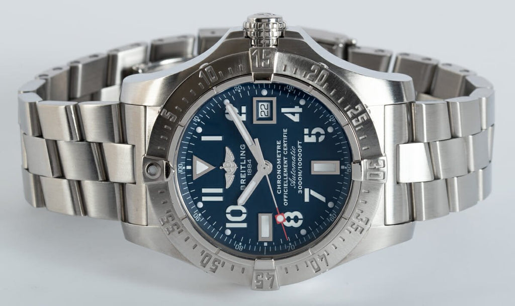 Breitling Aeromarine Avenger Seawolf 45mm Blue Dial Stainless Steel Mens Watch - A1733110/C756 Buy Now By Breitling