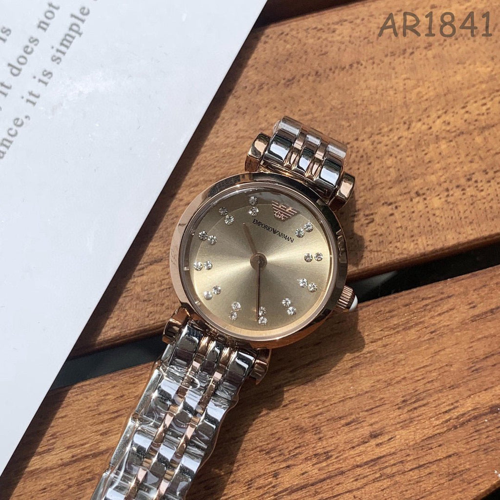 Emporio Armani Gianni T Bar Grey Dial Two Tone Steel Strap Watch For Women - AR1841 Buy Now By Emporio Armani