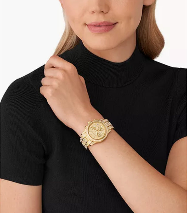 Michael Kors Everest Chronograph Crystals Gold Dial Gold Steel Strap Watch For Women - MK7254 Buy Now By Michael Kors