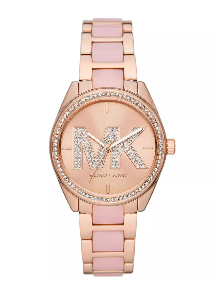 Michael Kors Janelle Analog Rose Gold Dial Two Tone Steel Strap Watch For Women - MK4731 Buy Now By Michael Kors