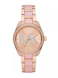 Michael Kors Janelle Analog Rose Gold Dial Two Tone Steel Strap Watch For Women - MK4731 Buy Now By Michael Kors