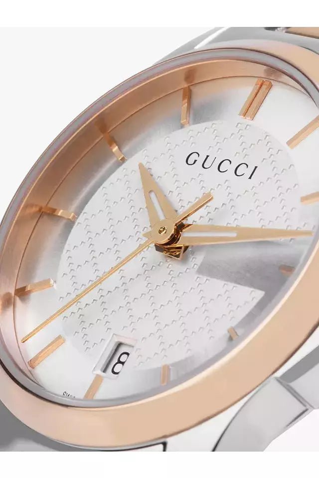 Gucci G Timeless Silver Dial Two Tone Steel Strap Watch For Women - YA126564 Buy Now By Gucci