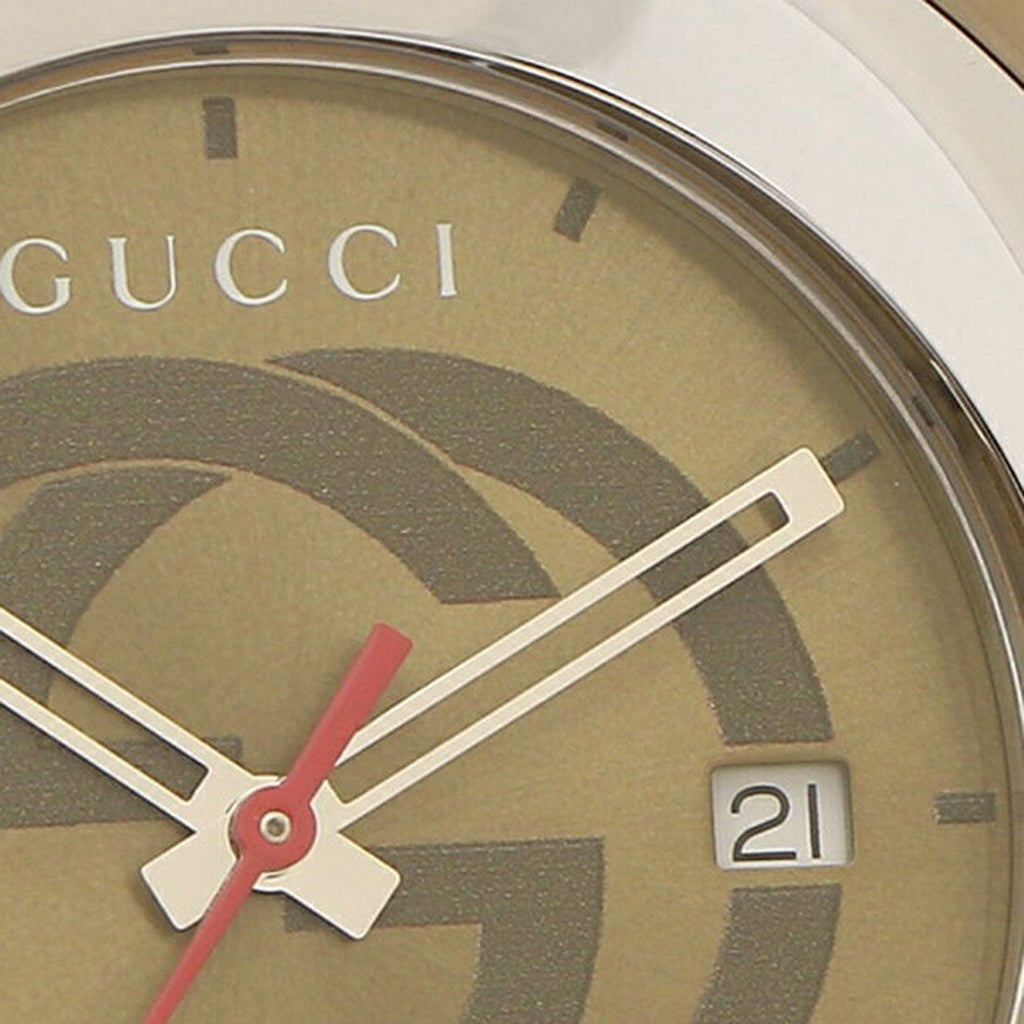 Gucci Sync XXL Quartz Brown Dial Brown Leather Strap Watch For Men - YA137106 Buy Now By Gucci